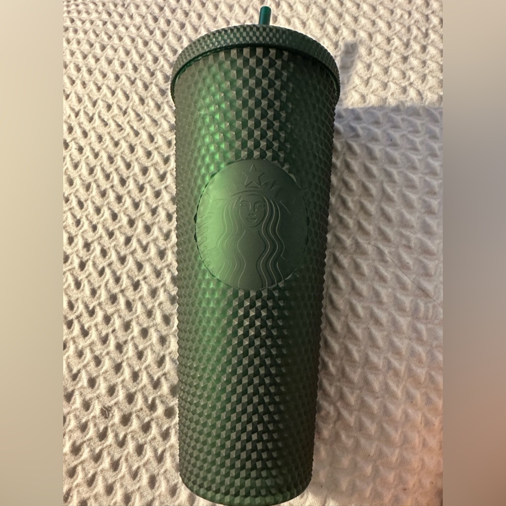 Starbucks Winter 2022 Matte Green Studded Venti Cold Tumbler